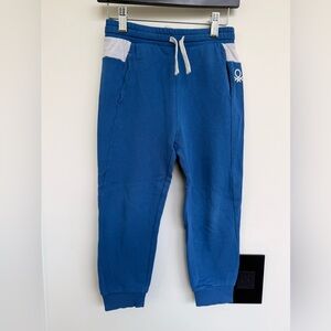 Blue Kids Sweat Joggers with Contrast Details
